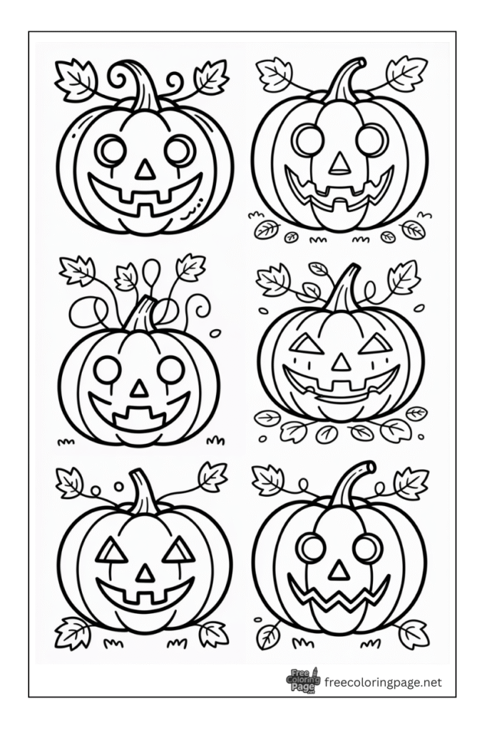 halloween coloring page  pumpkins