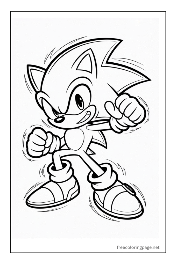 shin sonic coloring page