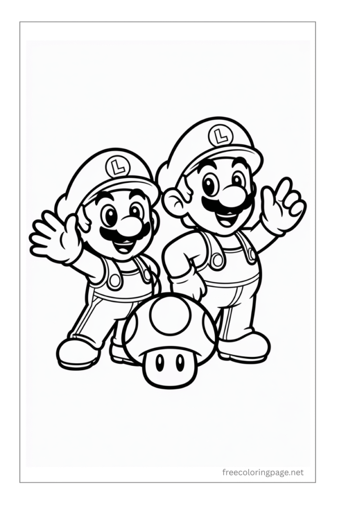super mario bros and mushroom