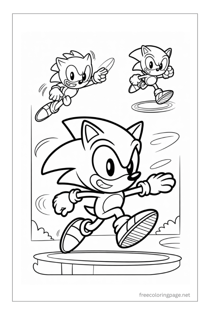 coloring sheet of sonic tails and amy