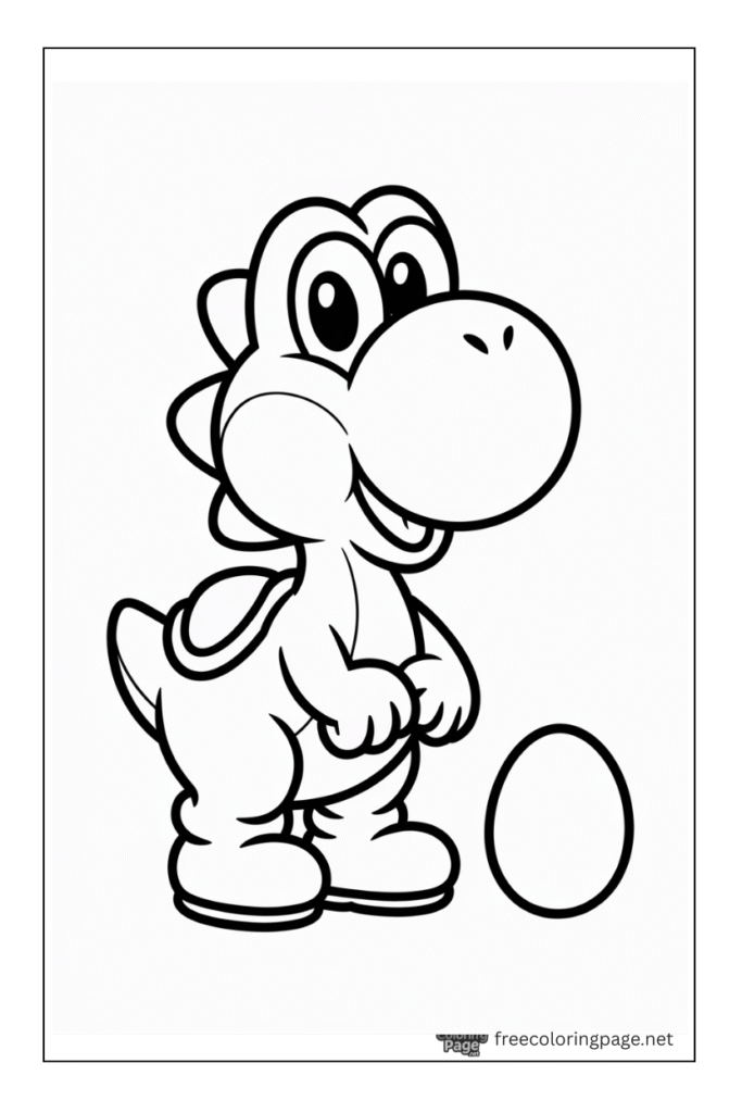 coloring pages of mario's baby yoshi