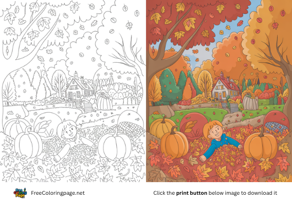 autumn & fall coloring pages