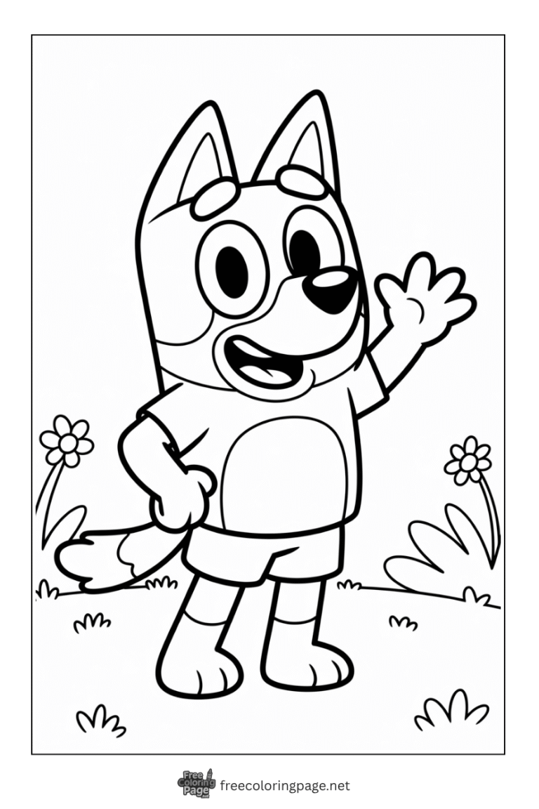 40 Bluey Coloring Pages Learning And Fun For Kids