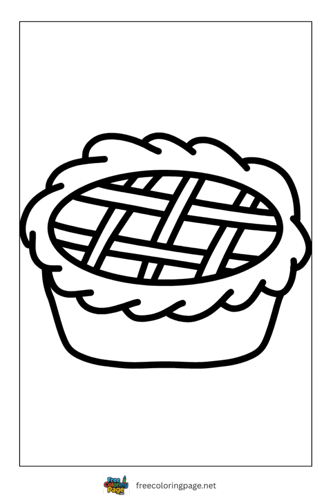 coloring page of thanksgiving pie