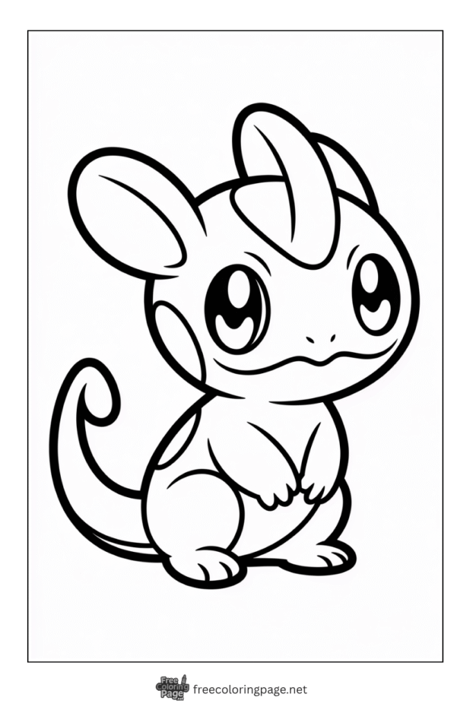 pokemon coloring page of baby politoed