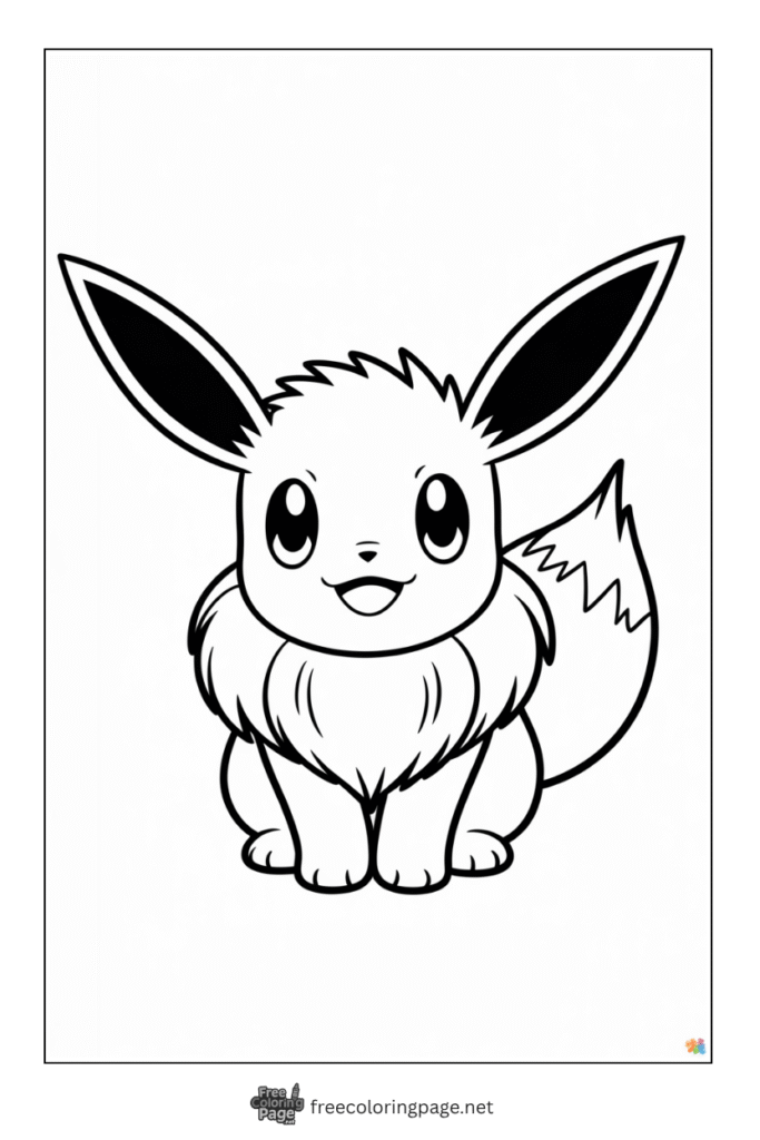 pokemon coloring page of eevee evolutions