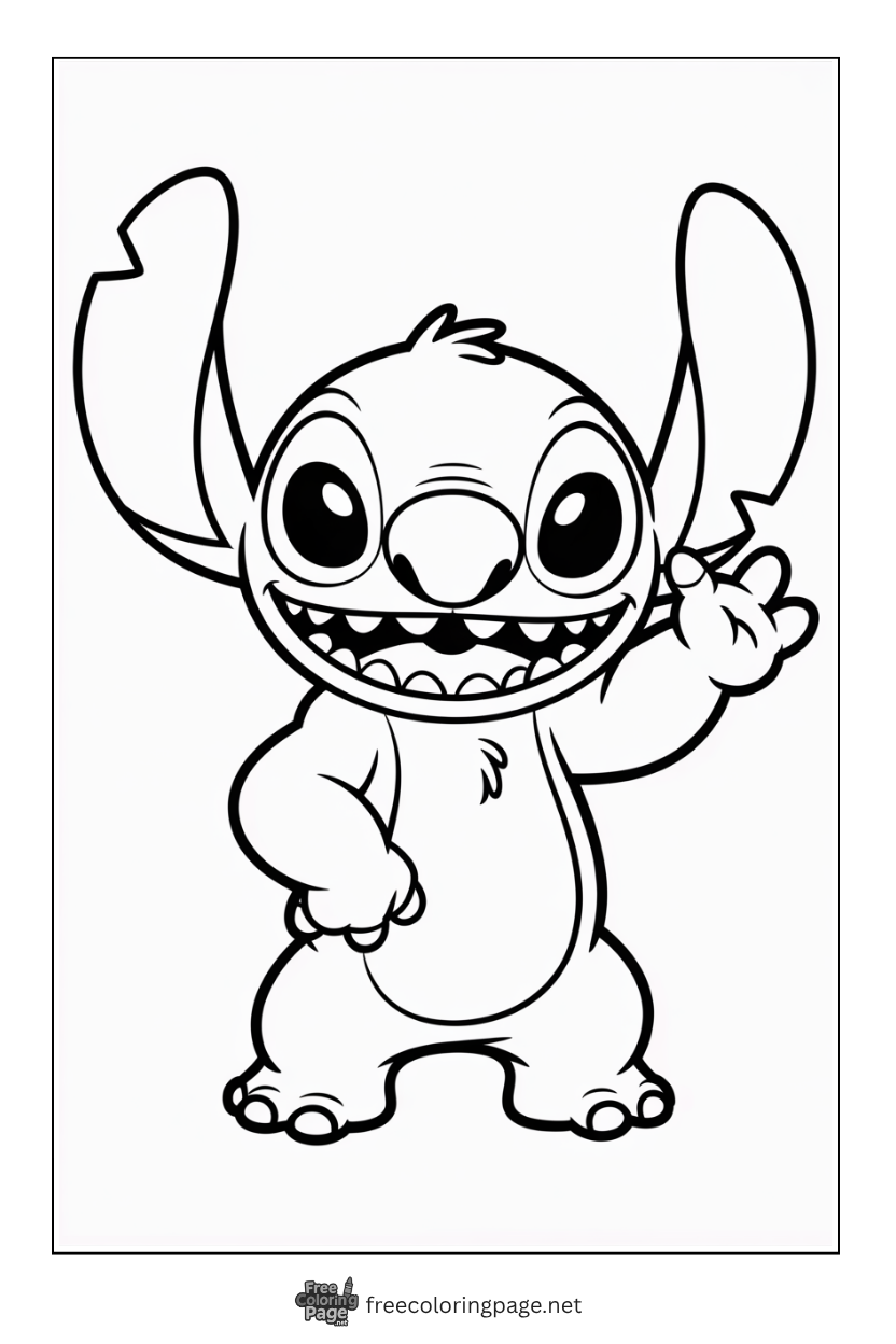 Stitch Coloring Pages – Free Printable Cute Stitch Sheets