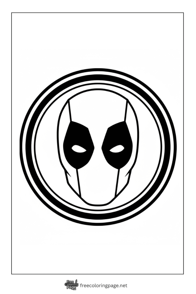 deadpool coloring page logo