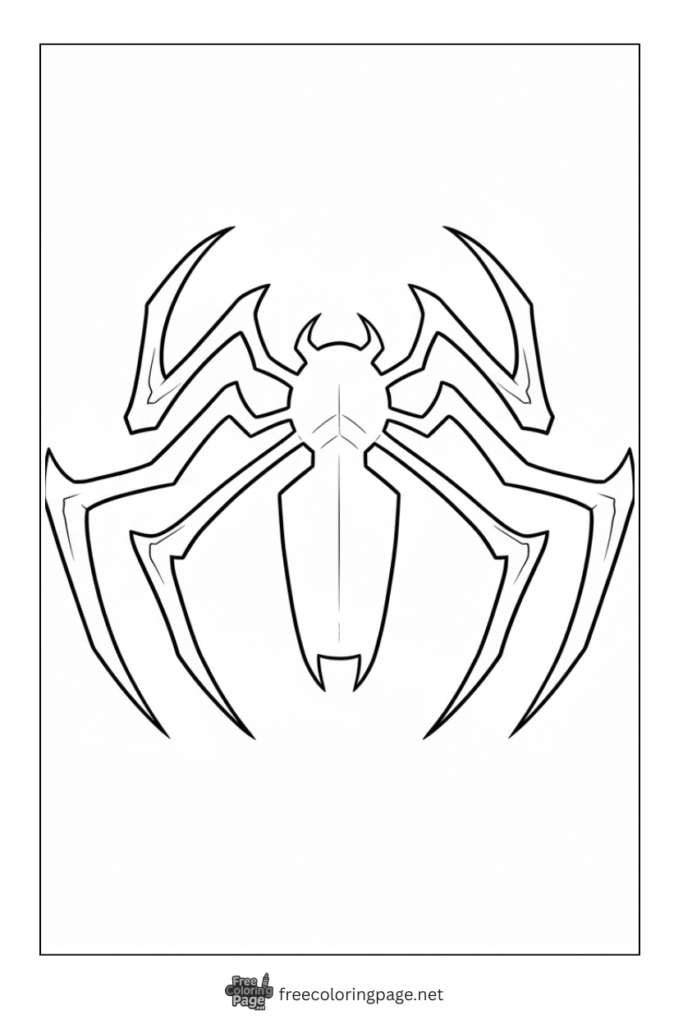 coloring page of venom logo