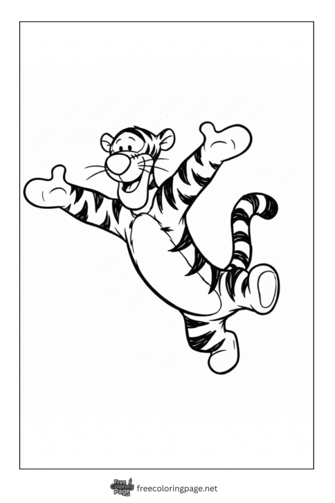 coloring page of tiger from winnie the pooh