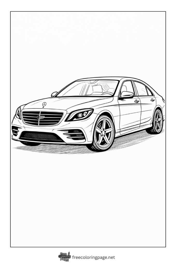 coloring page of mercedes benz s class