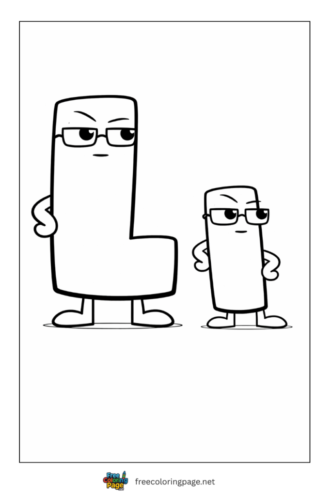 coloring page alphabet lore l