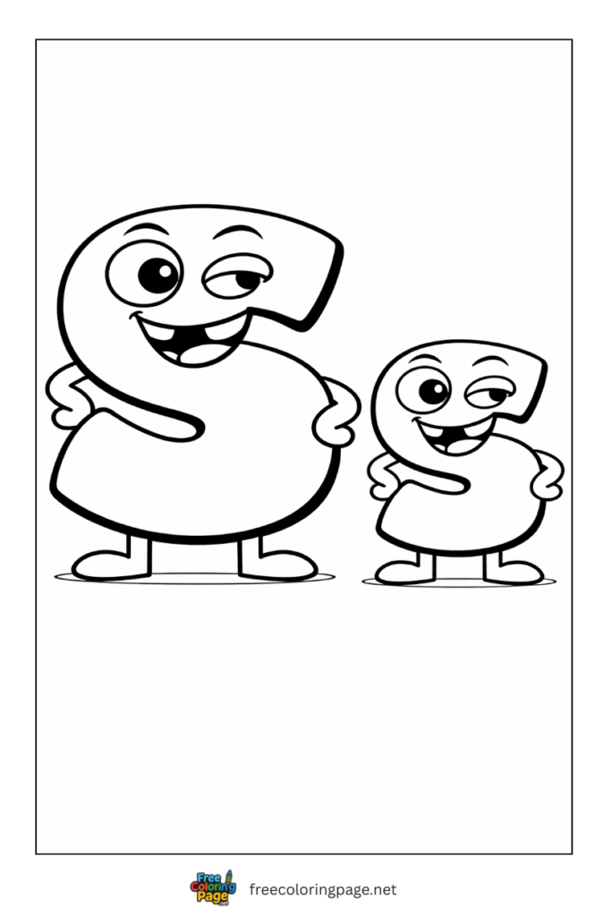 coloring page alphabet lore s