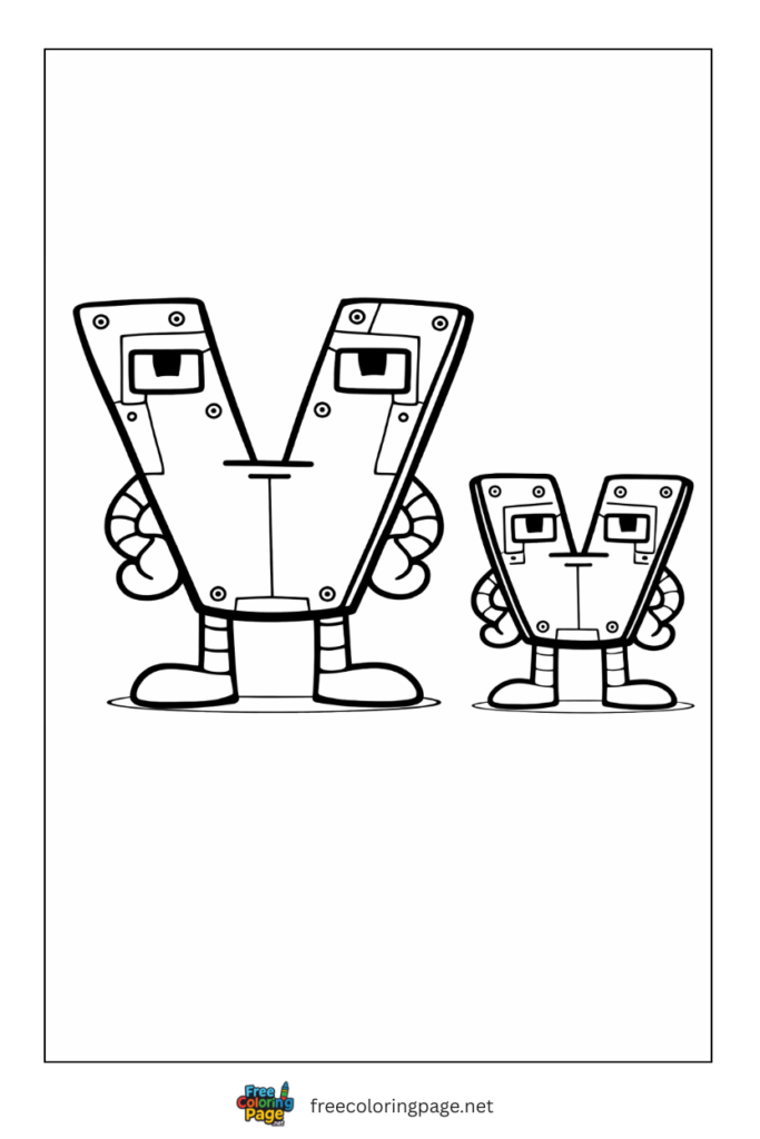 coloring page alphabet lore v