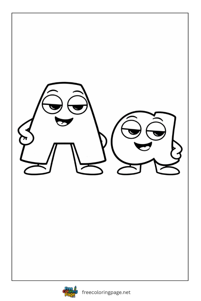 coloring page alphabet lore a