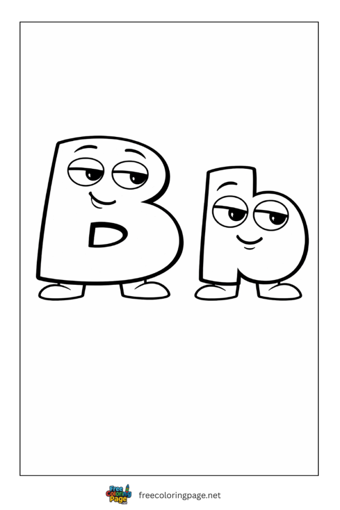 coloring page alphabet lore b