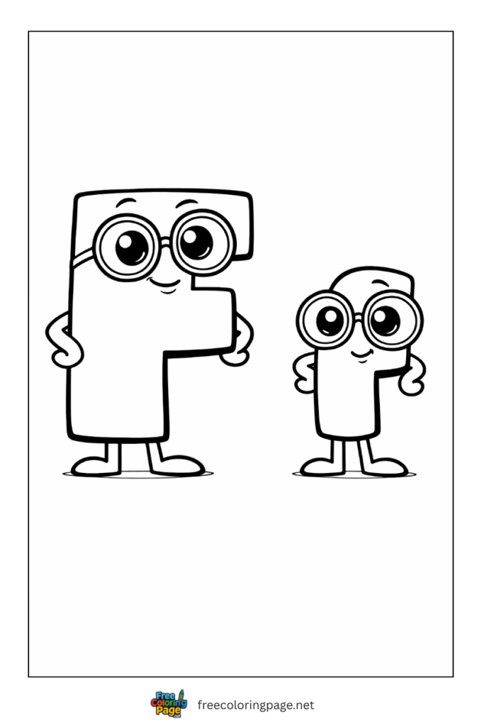 coloring page alphabet lore f