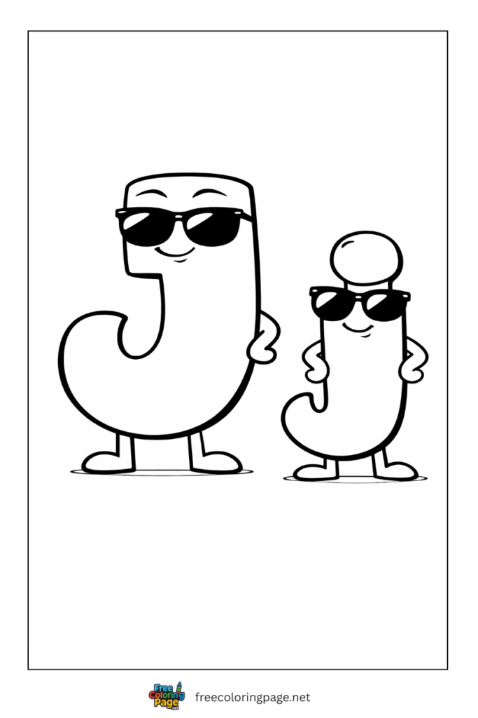 coloring page alphabet lore j