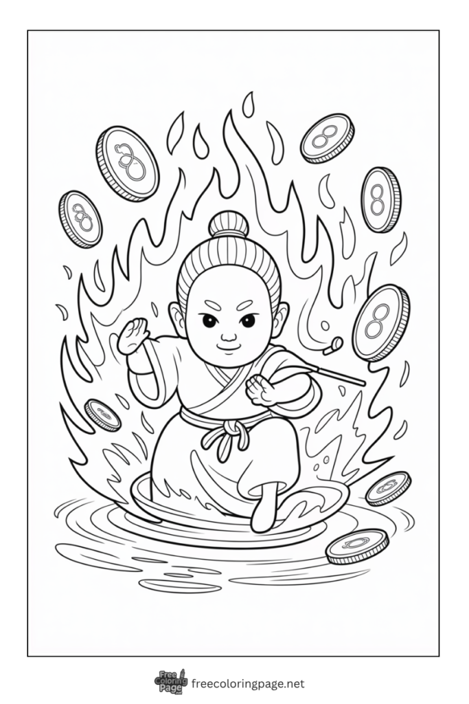 coloring page of legendary pokemon chi yu