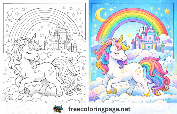 unicorn coloring pages
