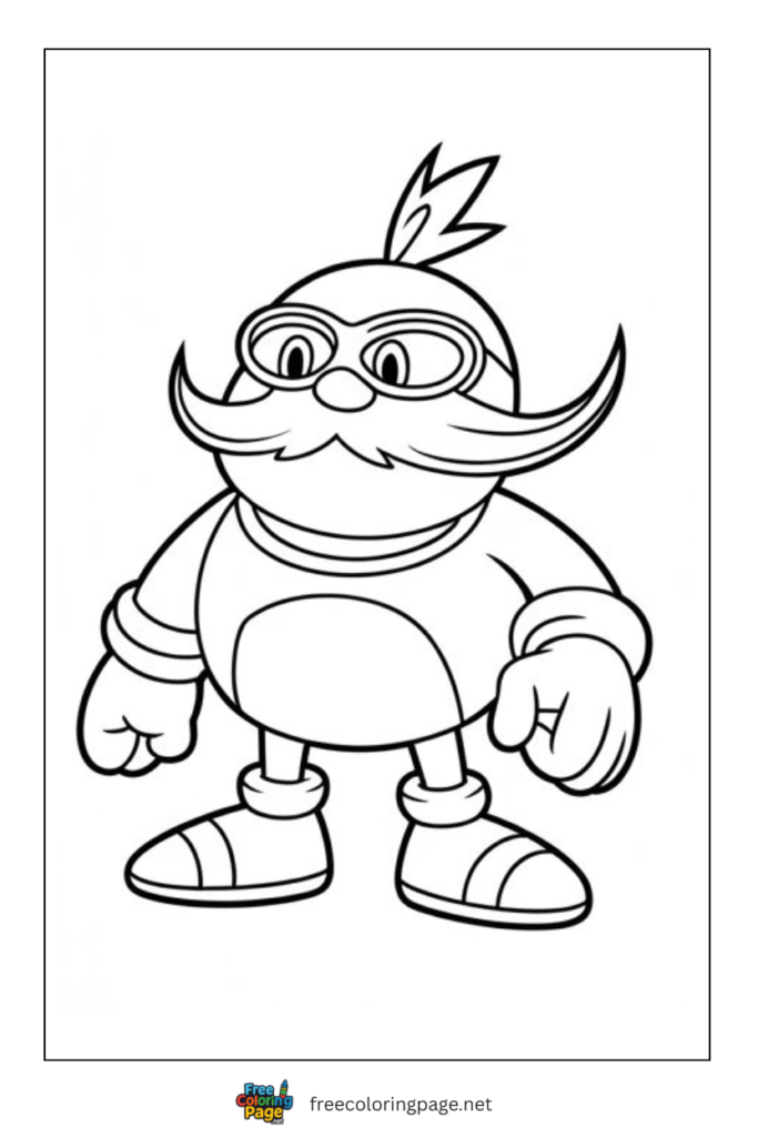 coloring page of Dr eggman from sonic