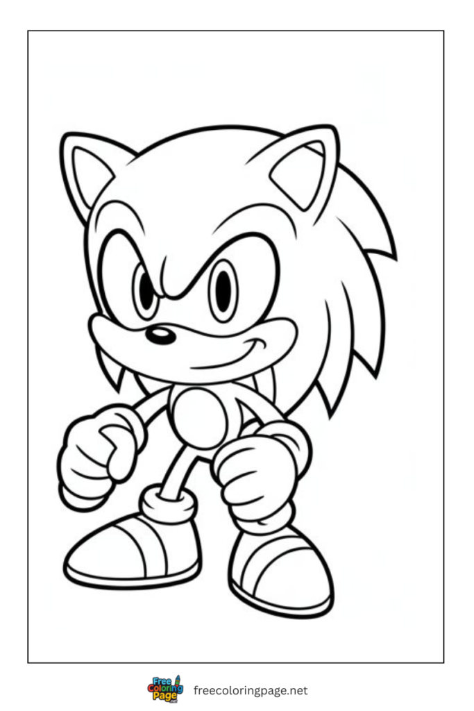 coloring page of knuckles from sonic