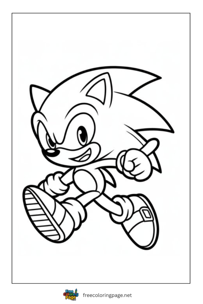coloring page of shadow the hedgehog from sonic