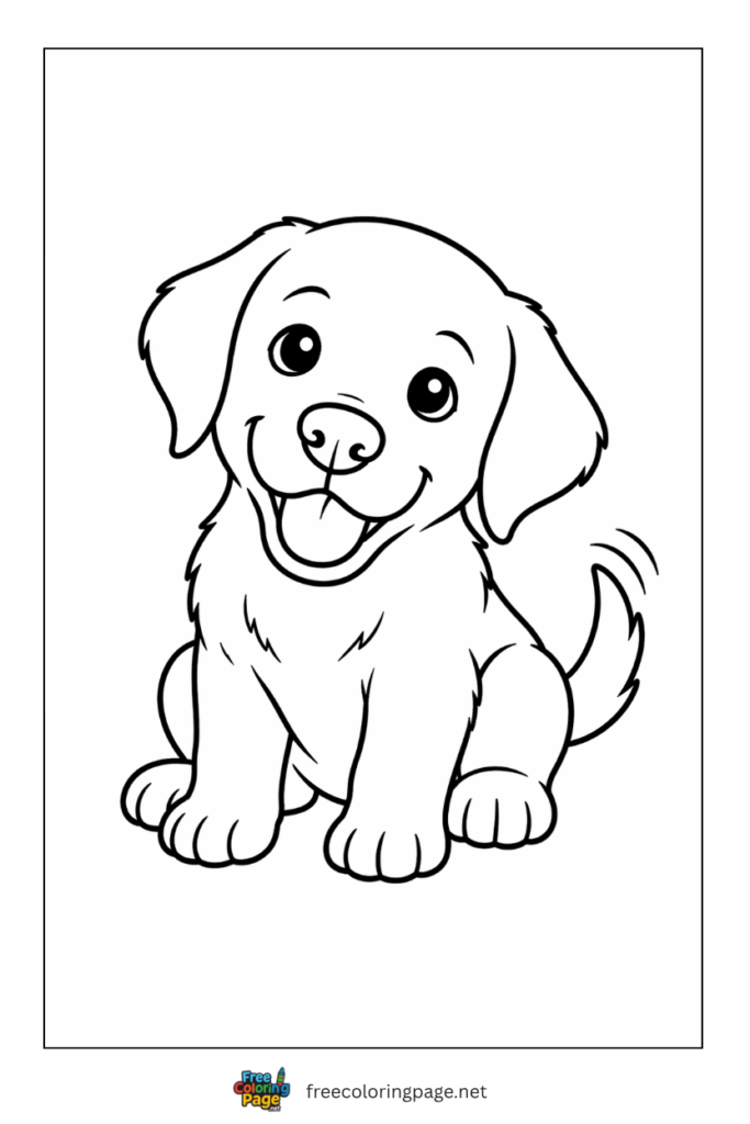 coloring page of beagle puppy