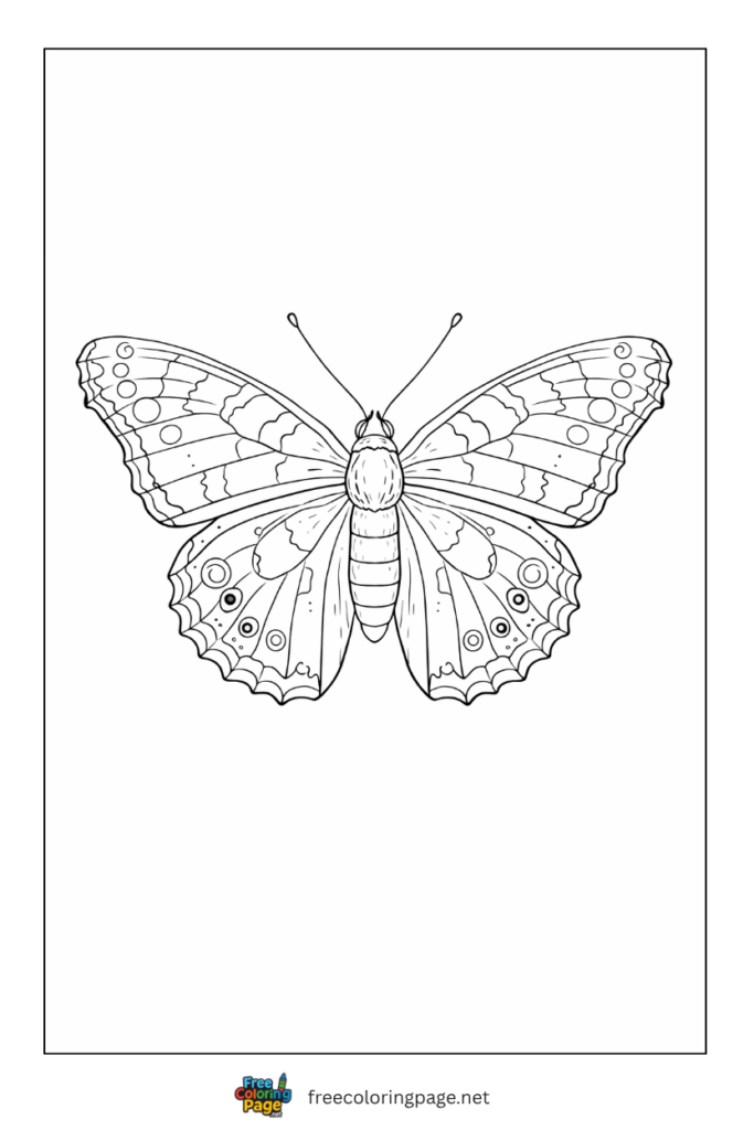 coloring page of butterfly page