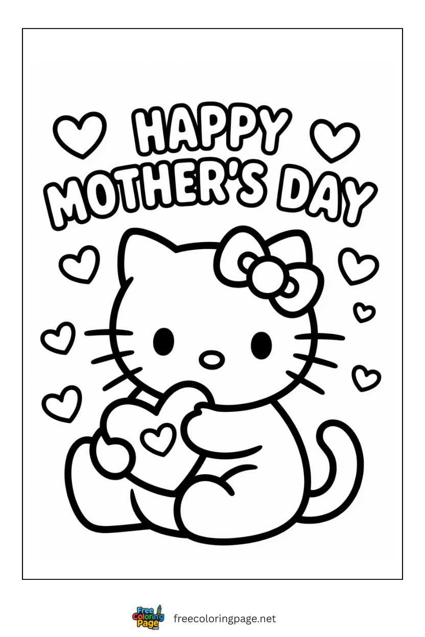 Free Mothers Day Coloring Pages Printable (Cute & Easy)