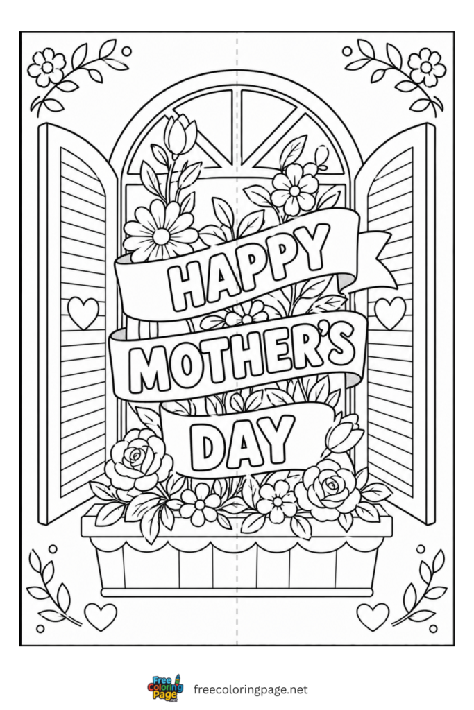 coloring page of mother's day special