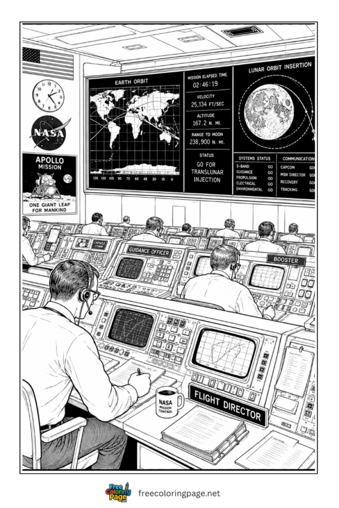 coloring page of international space station