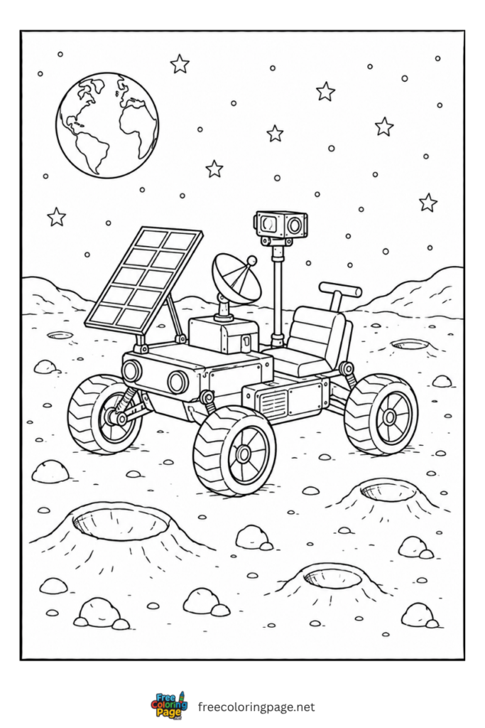coloring page of moon roover