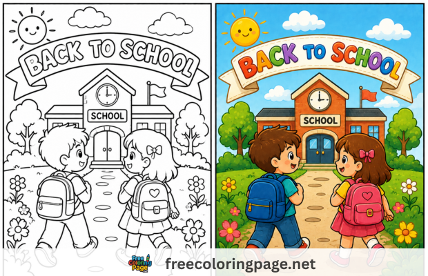 back to school coloring pages free printable