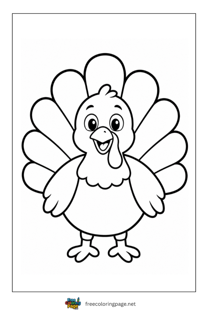 very easy turkey drawing for toddlers