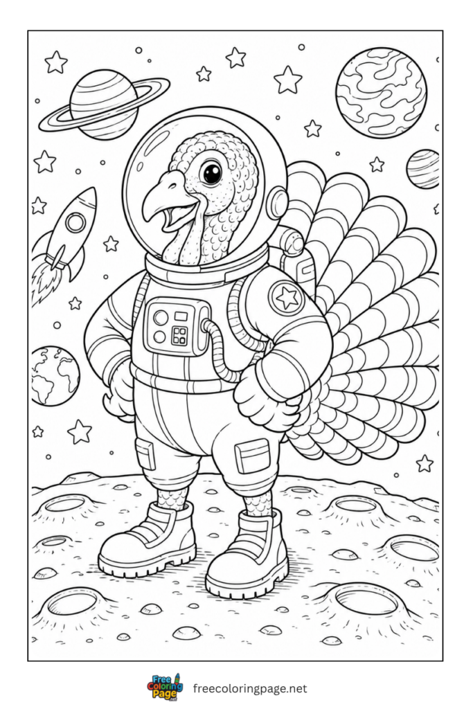 turkey disguised as astronaut- fun for kids