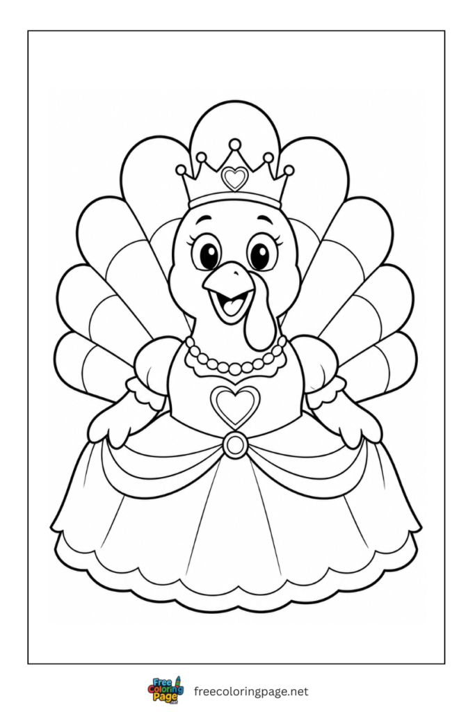 turkey disguised as princess- fun for kids