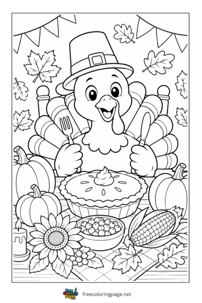 turkey dinner with pie-thanksgiving dinner