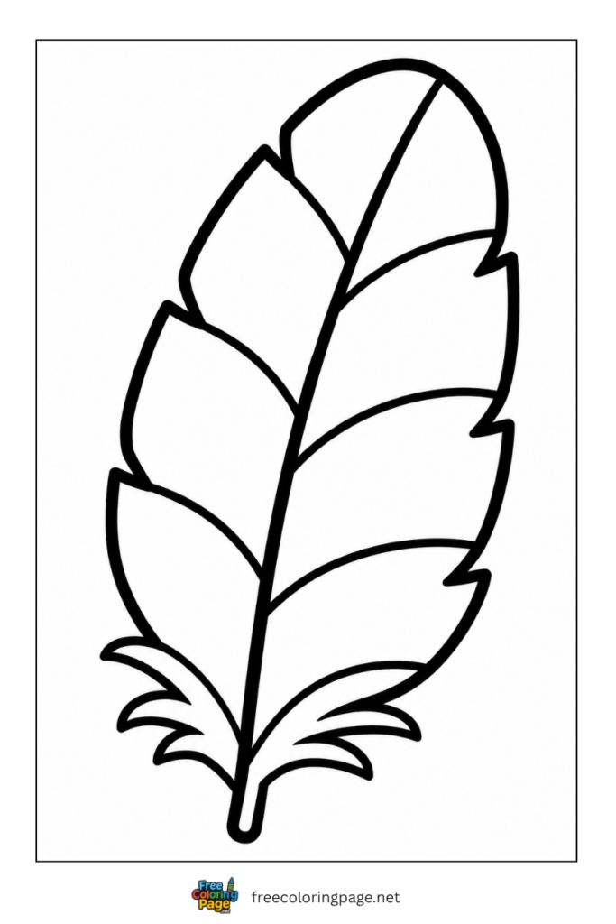 simple turkey feather outline-for preschool