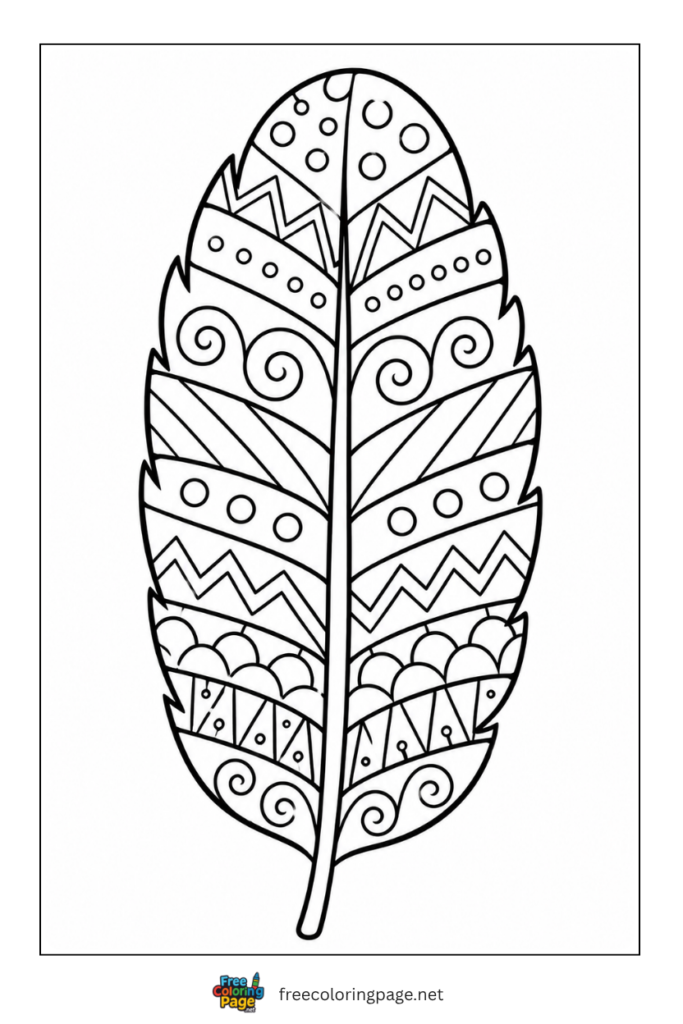 turkey feather mandala for adults