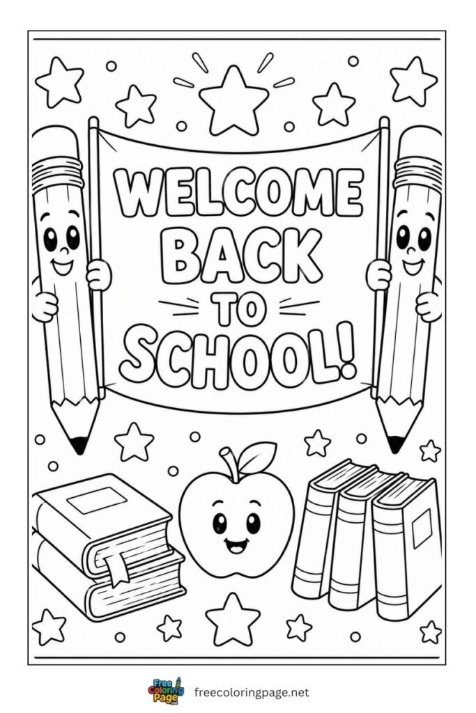 welcome back to school banner cute for kids