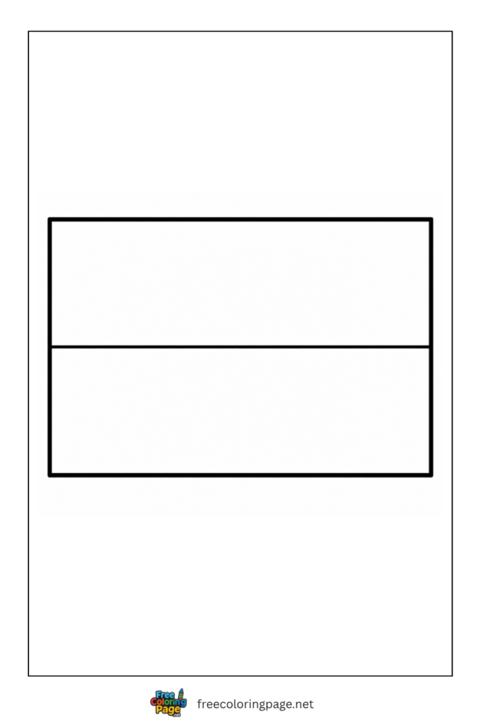 flat monaco flag coloring page for preschool