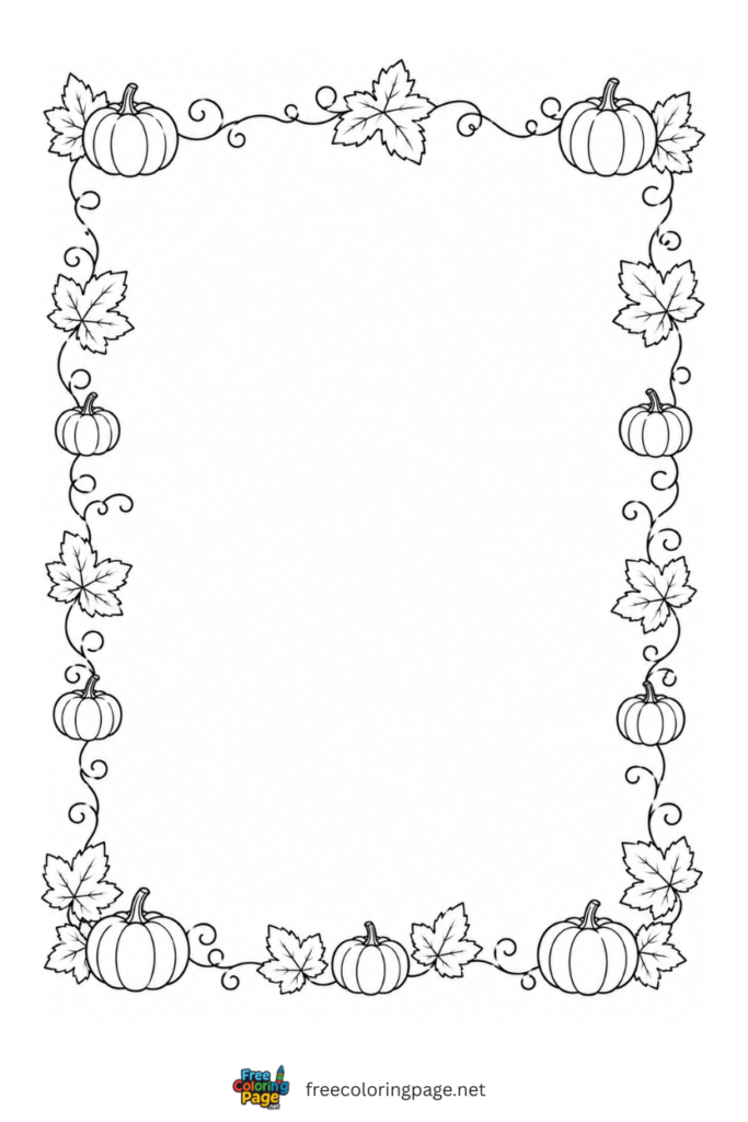 pumpkins blank page coloring page