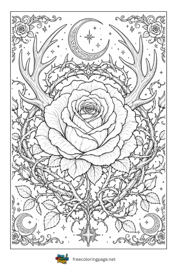 court of thorns and roses coloring page