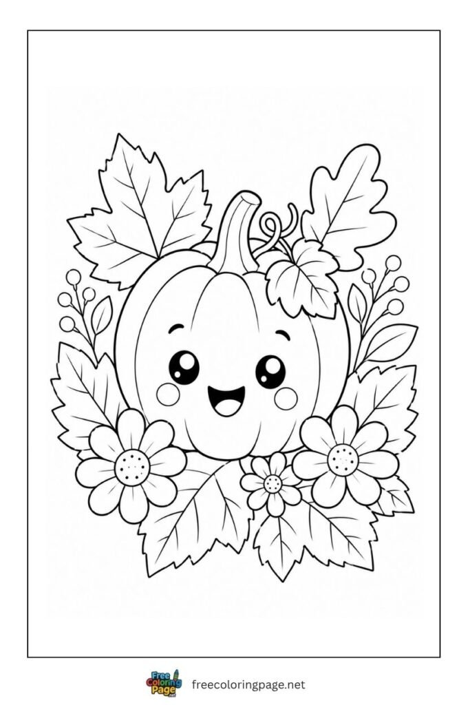 cute baby pumpkin coloring page