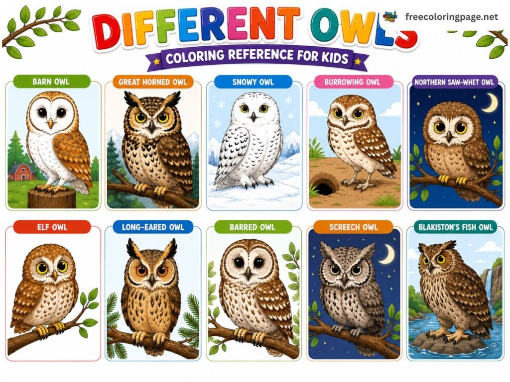 owl color reference