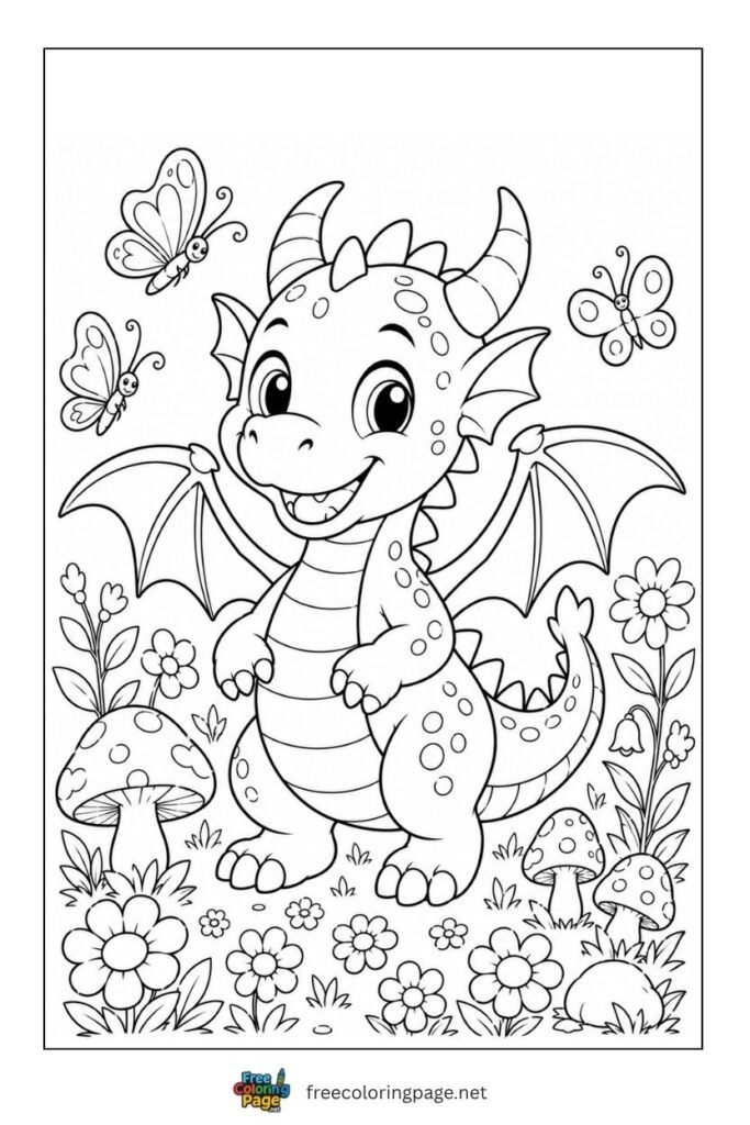 Dragon tales coloring page