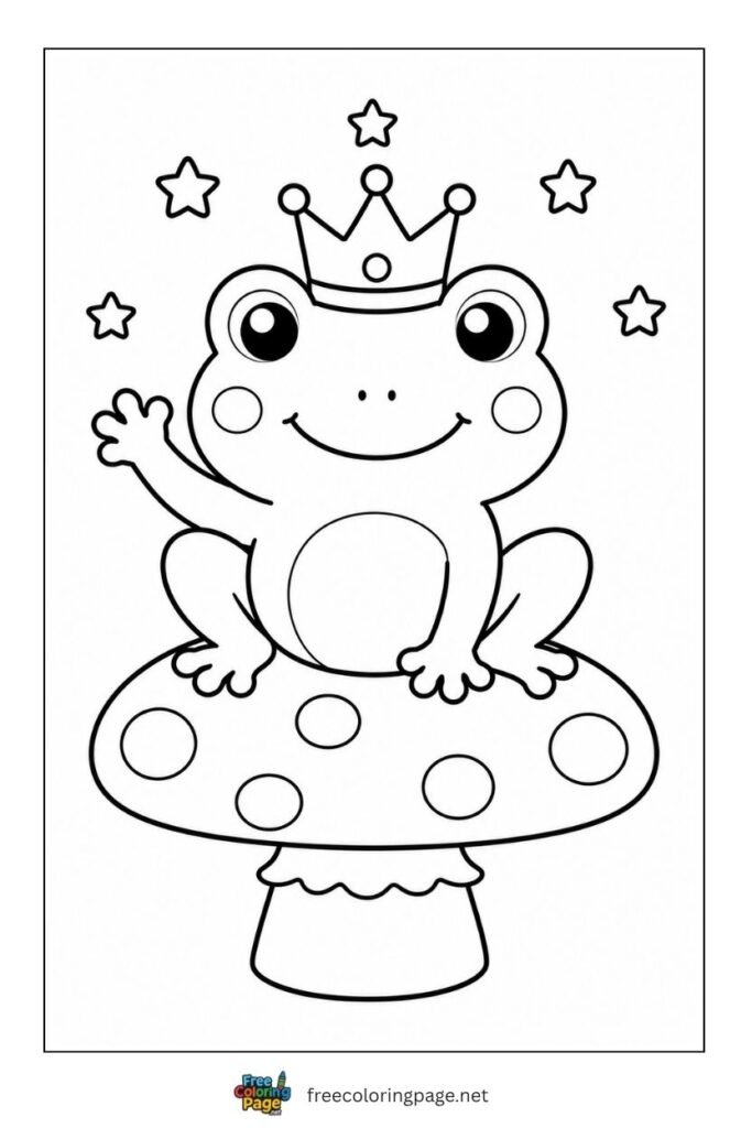 frog prince coloring page