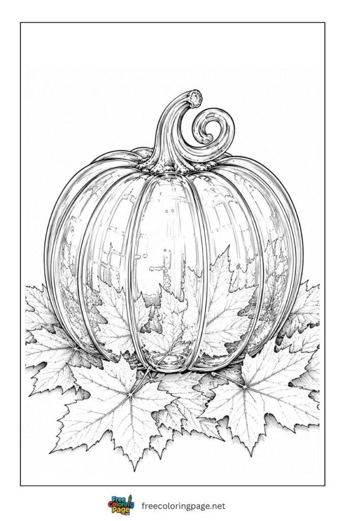glass pumpkin coloring page - for adults
