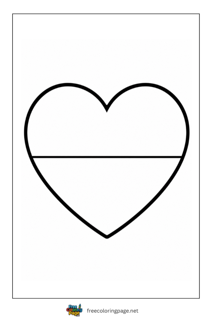 heart shaped monaco flag coloring page for kids